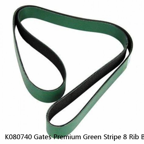 K080740 Gates Premium Green Stripe 8 Rib Belt 74 5/8" Long #1 small image